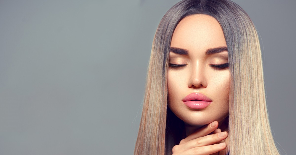 image of a woman with blonde and silver hair